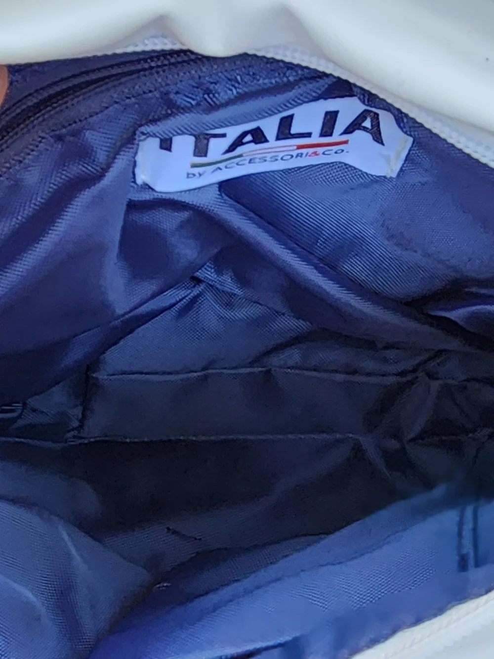 NWT Vintage Italia Messenger Crossbody Bag White Soccer Crest